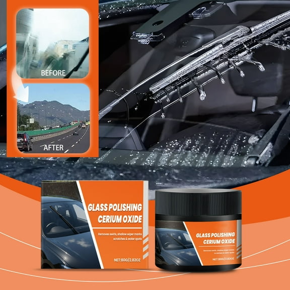Cerium Oxide for Glass Polishing and Scratch Removal Swirl Mark Repair Removes Water Spots and Oil Film for Shiny Glass Finish