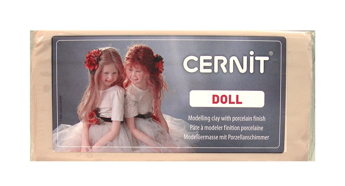 Cernit Polymer Clay — 500g Biscuit Color Doll Collection, Oven-Bake Modeling Clay, Odorless & Flexible