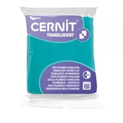 Cernit Transparant Clay 56g, Emerald, 7 x 5.5 x 1.5 cm Block