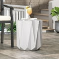 thumbnail image 1 of Cerny Lightweight Concrete Outdoor Side Table, Antique White, 1 of 6