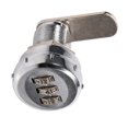 thumbnail image 1 of Cerradura codificada, aleación de zinc, combinación de código de 3 dígitos, gabinete de levas, plata Conveniente contraseña, cerradura codificada de seguridad(12~16mm), 1 of 8