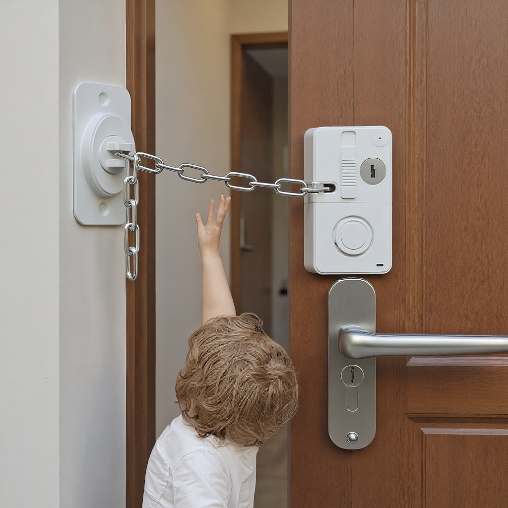Door Cabinet Lock with Abnormal Alarm, Baby Proof