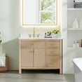 thumbnail image 1 of Cerrito 42" Wood Vanity in Natural Oak Grain Engineered Stone Top no Mirror, 1 of 15