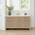 thumbnail image 1 of Cerrito 60" Single Wood Vanity in Nature Oak Engineered Stone Top no Mirror, 1 of 15