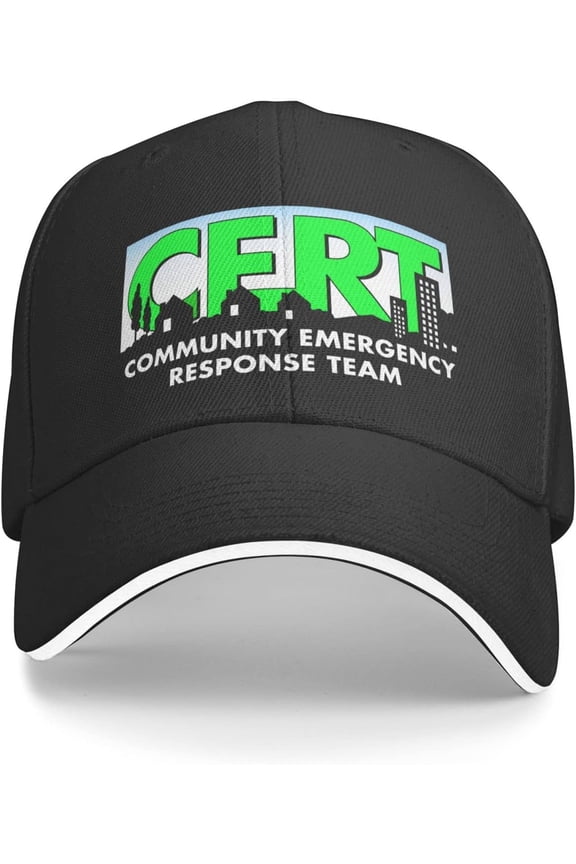 Cert Community Emergency Response Team Baseball Cap Trucker Hats Adjustable Golf Cap Unisex Black
