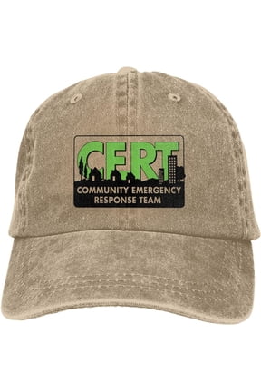 Cert Community Emergency Response Team Baseball Cap Vintage Washed Distressed Hat Adjustable Dad Hat