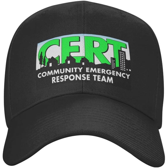 Cert Community Emergency Response Team Hat Adult Adjustable Classic Casquette hat Baseball Cap Black