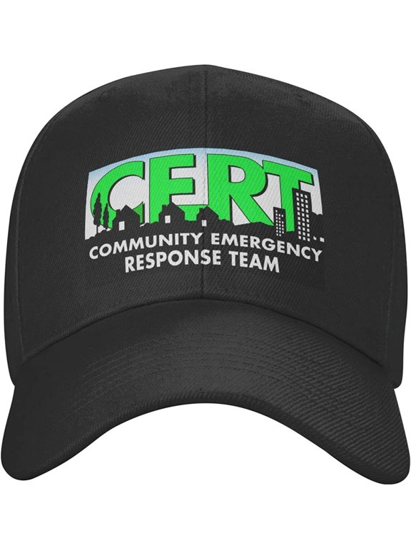 Cert Community Emergency Response Team Hat Adult Classic Casquette hat Baseball Cap Black Unisex Adjustable