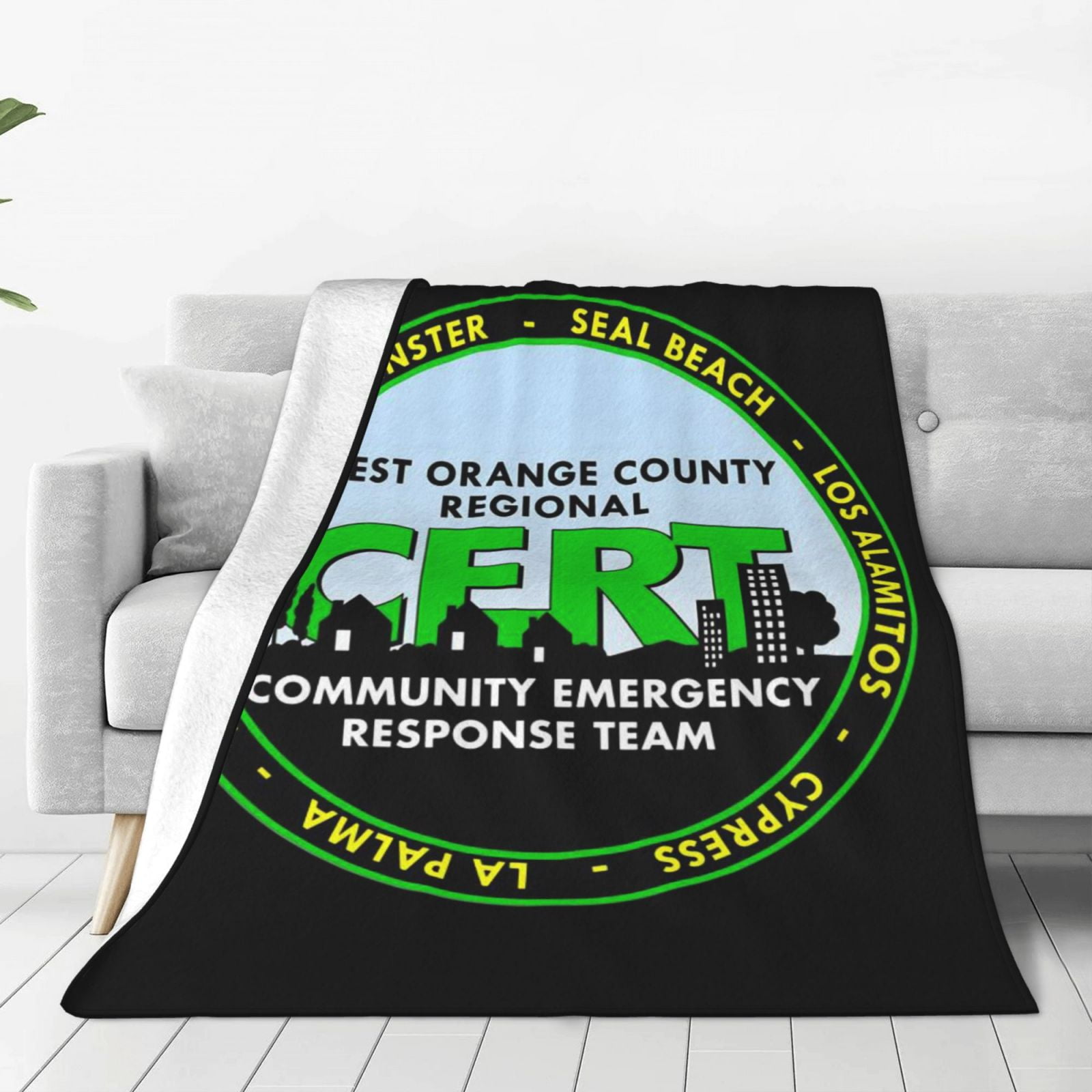 Cert Community Emergency Response Team Home Fleece Throw Blanket Cozy