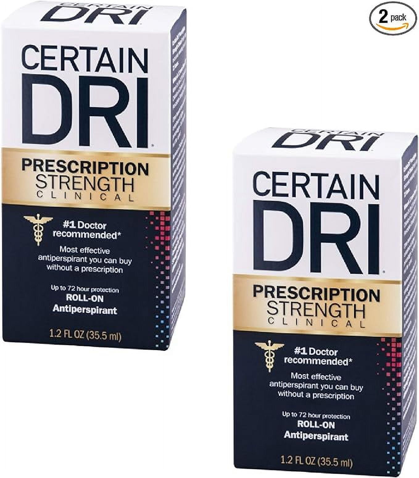 Certain Dri Antiperspirant RollOn for Excessive Perspiration 1.2 oz