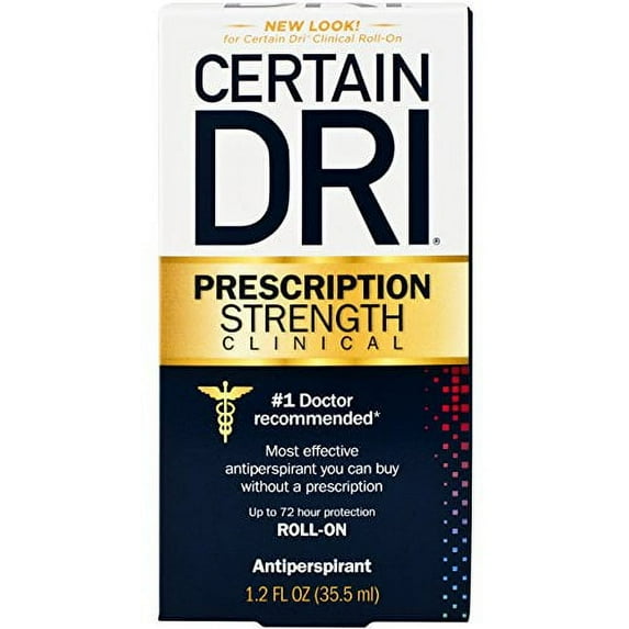 Certain Dri Effective Antiperspirant Roll-On for Female, 1.2 oz, 5-Pack