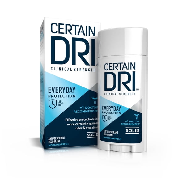 Certain Dri Clinical Strength Everyday Protection Antiperspirant Deodorant Solid Morning Fresh for Men & Women 2.6oz