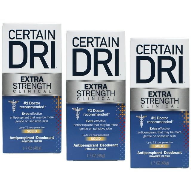 Certain Dri Extra Strength Clinical Solid AntiPerspirant, 1.7 oz, 3