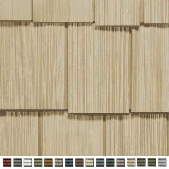 CertainTeed Cedar Impressions Double 9 Inch Staggered Rough Split Shakes Siding (1/2 Square)