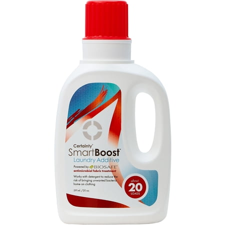 Certainty SmartBoost Liquid Laundry Additive, Designed for Medical Professionals and The Uniform Industry, Powered by BIOSAFE Reduces The Risk of Microorganisms, Eliminate Bacteria, and Stop Odor