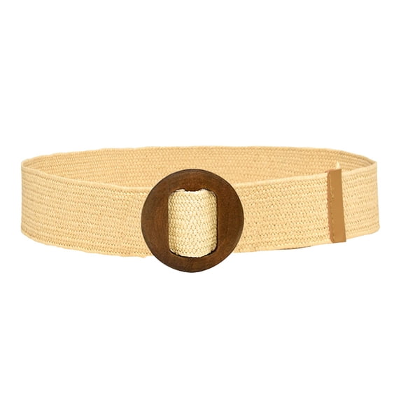 Certgust Under $10 Leather Belts for Women Women Fashion Leather Belt Stretchy Elastic Skinny Waist Belt for Jeans Pants Dress Ladies with Gold Buckle