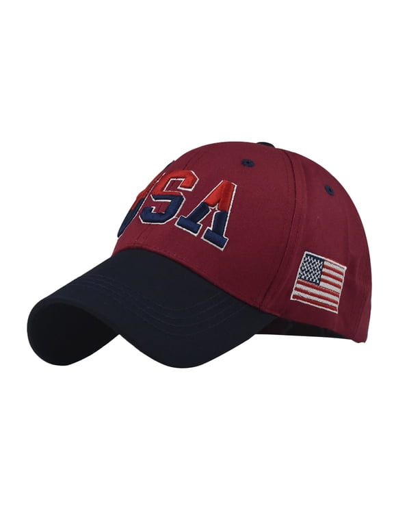 Summer Sales Under $1 250 Anniversary Usa Hat Breathable Mesh Baseball Cap Summer Sun Hat for Men Women Quick Dry Adjustable