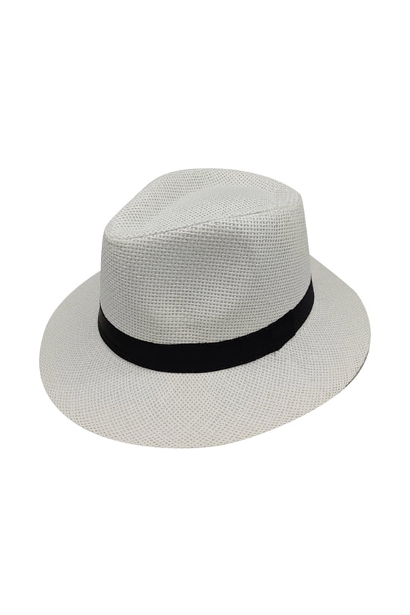 Bucket Hat Unisex Straw Fedora Hat Summer Sun Cap Color British Jazz Hat