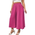 thumbnail image 1 of Certgust Hot Sales Under $30 Vacation Outfits for Women Wide Leg Pants for Women Flowy Palazzo Drawstring Elastic Waist with Pockets Summer Beach Vacation Outfits, 1 of 8