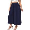thumbnail image 1 of Certgust Hot Sales Under $35 Vacation Outfits for Women Wide Leg Pants for Women Flowy Palazzo Drawstring Elastic Waist with Pockets Summer Beach Vacation Outfits, 1 of 8