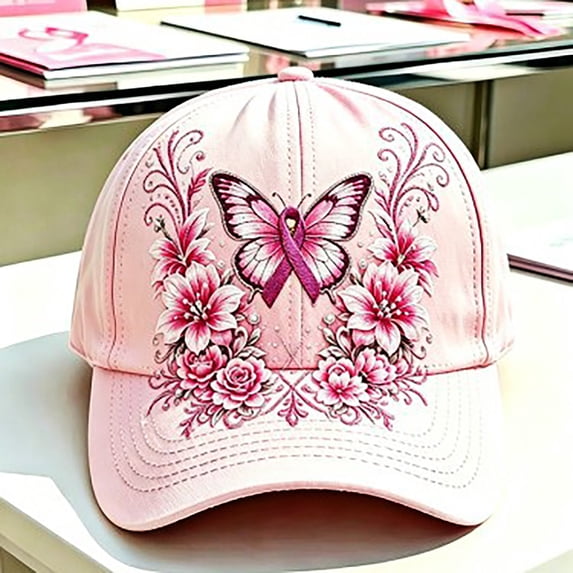 Certgust Under $5 Hot Sales Baseball Cap Women Women Breast Cancer Awareness Ribbon Wing Baseball Cap Adjustable Strap Casual Outdoor Sun Dad Hat Multiple Awareness Pattern Options