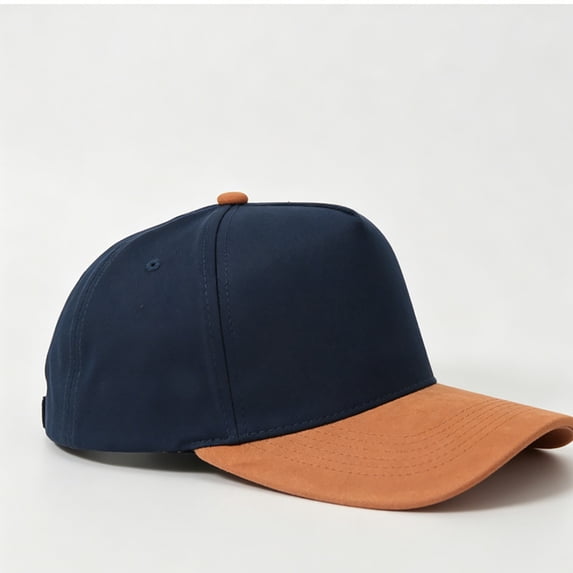 Certgust Under $5 Hot Sales Baseball Caps Two Tone Cotton Suede Patchwork Adjustable Snapback Hat Blank Flat Bill Trucker Baseball Cap for Men Women Outdoor Casual Trucker Hat