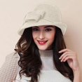thumbnail image 1 of Certgust Under $5 Summer Sales Wide Brim Bucket Hat for Women Cloche Hat Elegant Bow Decor Bucket Hat Soft Color Blend Dress Hat for Ladies Fall Winter, 1 of 4