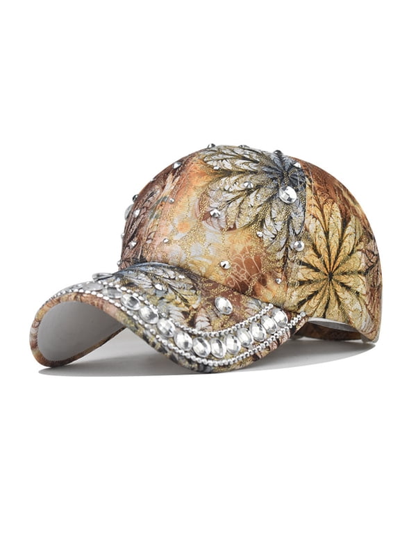 Hot Sales Baseball Cap Women Women Baseball Cap Summer Floral Print Adjustable Hat Visor Star Womens Baseball Caps Beach Hats for Women