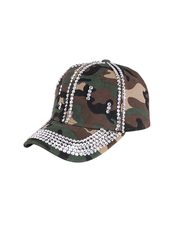 Baseball Caps Women Baseball Cap Adjustable Breathable Sequins Sports Performance Hat for Running Gym Womens Baseball Caps Blackish Green