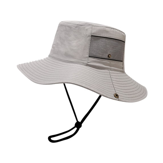 Certgust Hot Sales Under $1 Beach Hats for Women Lightweight Bucket Hat for Women with Chin Strap Breathable Sun Hat for Hiking Beach