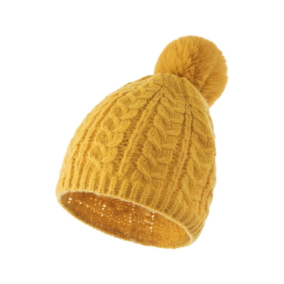 Certgust Hot Sales Beanies Fisherman Beanie Women Fashionable Autumn Winter Warm Thickened Knit Hats for Women Yellow