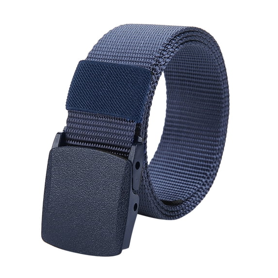 Certgust Belt Under $5 Belts for Women Nylon Waist Long Check Buckle Canvas Belt Dress Belt Blue