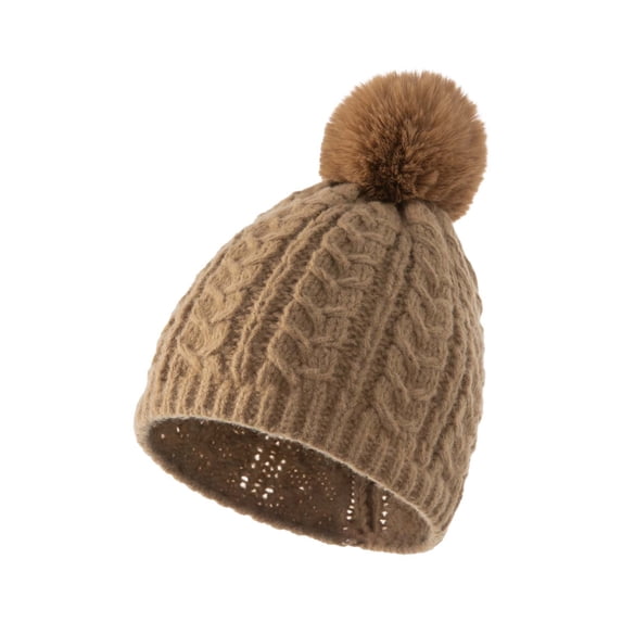 Certgust Black Beanie Fisherman Beanie Women Fashionable Autumn Winter Warm Thickened Knit Hats for Women Khaki