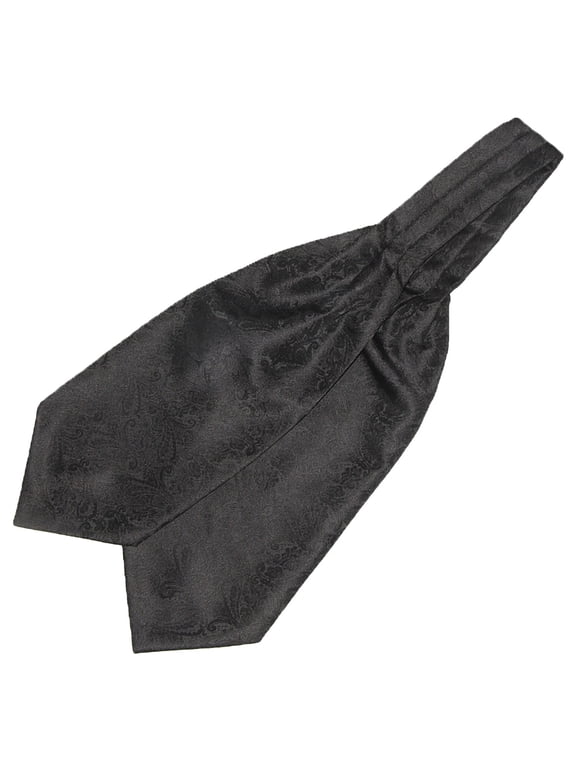 Black Tie Classic Silk Satin Tie – Formal Necktie for Wedding, Banquet, Party