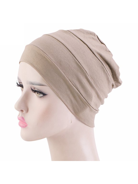 Hot Sales Chemo Headwear for Women Chemo Headwear for Women Solid Cotton Pullover Sleeping Hat Chemotherapy Hat Bottom Turban Head Scarf for Women