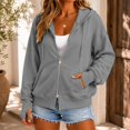 thumbnail image 1 of Certgust Cute Loung Wear Under $10 Hot Sales Womens Zip Up Hoodies Long Sleeve Hooded Sweatshirt Women Fashion Zipper Fall Light Jackets with Pocket, 1 of 9
