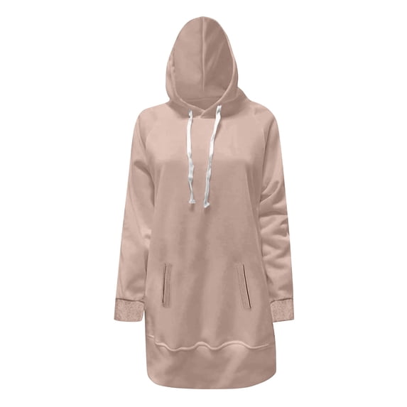 Certgust Essential Hoodie Womens Loose Hoodie Long Hooded Tops Ladies Sweatshirt Sweater Asymmetric Blouse with Relaxed Fit for Trendy Everyday Casual Wear