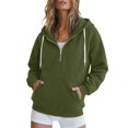 thumbnail image 1 of Certgust Essential Hoodie Womens Oversized Zip Hoodie Sweatshirt Long Sleeve Casual Fall Jacket with Pockets Drawstring Top, 1 of 9