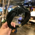 thumbnail image 1 of Certgust Fascinator for Women Headband for Women Fabric Hairband Head Wrap Hair Band Accessories Wide Headbands for Women Black, 1 of 2
