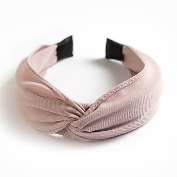Certgust Hot Sales Fascinators Hats for Women Wide Headbands for Women Pure Color Bow Tie Velvet Headwrap Hair Band Headbands Pink