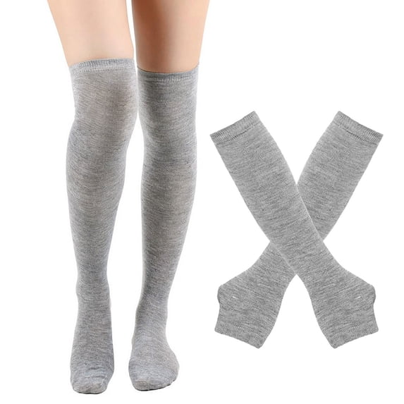 Certgust Summer Sales Under $1 Fishnet Stockings for Women Warm Striped Over The Knee Socks for Women Extra Long Thick Knit Thigh High Boot Stockings