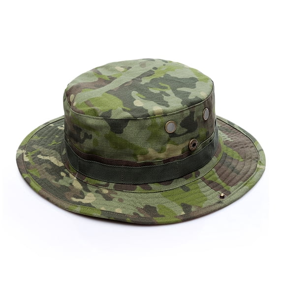 Certgust Hats for Women Sun Hat Women Neutral Summer Camouflage Bucket Adjustable Rope Button Fisherman I
