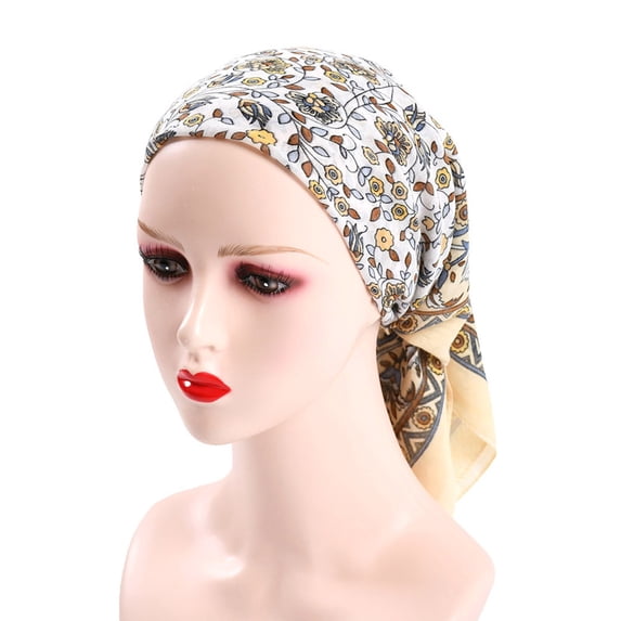 Certgust Head Scarf for Women Head Scarf for Women Floral Print Vintage Bandana Neckerchief Shawl Travel Head Wraps for Women I