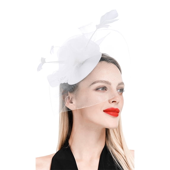 Certgust Hot Sales Head Scarf for Women Under$10 Fascinators Hat Flower Mesh Ribbons On A Headband and A Clip Tea Party Headwear for Girls and Women