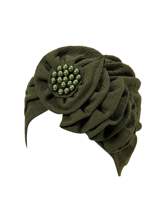 Head Scarf for Women Under$10 Headwrap for Women Chemo Hat Cancer Turban Hair Loss Cap Soft Crinkle Long Scarf Side Applique Color