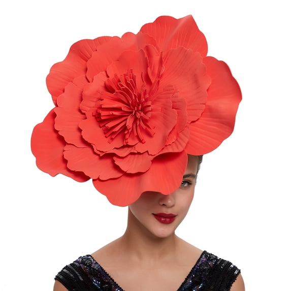 Certgust Head Scarf for Women 's Hair Under$10 Fascinators Hat Flower Mesh Ribbons On A Headband And A Clip Tea Party Headwear for Girls And Women