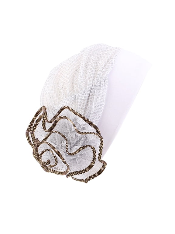 Head Wraps for Black Women Under$10 Chemo Hat for Women Cancer Turban Headwrap Hair Loss Cap Ethnic Big Flower Metallic Thread Color Skull Cap Beanie