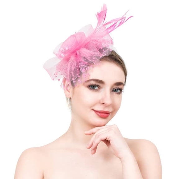 Certgust Head Wraps for Women Under$10 Fascinators Hat Tea Party Hat Mesh Floral Hair Clip Women Fascinator Headband with Veil for Wedding Cocktail