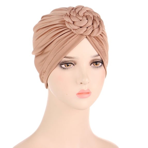 Certgust Hot Sales Headscarf Chemo Headwear for Women Ethnic Bohemian Braids Hair Cover Wrap Turban Cap Head Scarf for Women Khaki