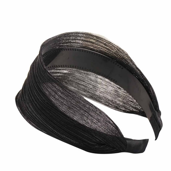 Certgust Headscarf Under$10 Knotted Headband for Women Non Slip Beaded Headband Wide Headbands for Women Jeweled Embellished Hairband Black Head Band Hair Accessories for Women Girls